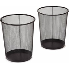 Storemax Classics Ev Veya Ofis Için Küçük Silindir Çöp Kutusu, 6 Galon Fileli Yuvarlak Kova, Hafif, Çelik Çöp Sepeti Seti, Çöp Veya Geri Dönüşüm Için, 2'li Paket, Siyah