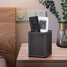 Storemax Poliüretan Deri Kare Kalemlik, Ofis ve Masaüstü Organizatör, Kare Kalem Kutusu, Ofis Kırtasiye Malzemeleri Düzenleyici, Masaüstü Kalem Tutucu, Siyah Renk