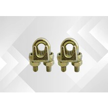 Storemax Halat Kelepçesi, 12MM A Tipi, Sarı Galvaniz Kaplama, 2'li Set