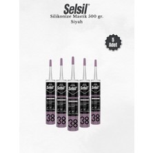 Selsil Silikonize Siyah Mastik 500 gr - 3 Adet