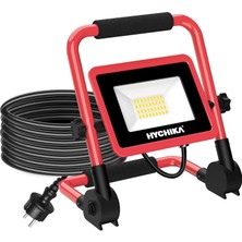 Storemax LED Şantiye Projektörü, 30 W Spot, Taşınabilir Çalışma Lambası, 3000 Lm, 6500 K, Soğuk Beyaz, IP65 Su Geçirmez, Garaj, Şantiye, Acil Aydınlatması Için, 100 W x 2 Yerine Geçer [enerji