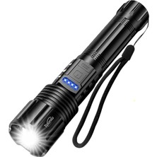 Storemax El USB Ipx-6 Su Geçirmez Zoom Taktik El Işığı Kamp Balıkçılık Yürüyüş Için USB Şarj