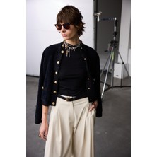 Missemramiss Misssemramiss 4938 Düğme Detay Midi Triko Hırka