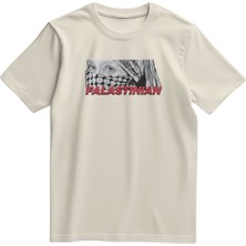 Zaytoon Kısa Kollu Filistin Yaşlı Kadının Gözleri Altı Falastınıan Dijital Baskılı Unisex S - 2xl T300024