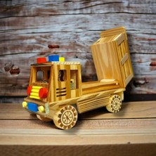 Empressco Sevimli Ahşap Kamyon, Renkli ve Dayanıklı Çocuk Oyuncağı
