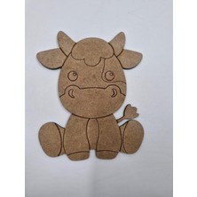 Empressco 10 Adet Renkli Sevimli Inek Ahşap Boyama Seti 15X12 Cm, Okul ve Etkinlik Için