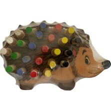 Empressco Renkli Ahşap Tak Çıkar Kirpi Oyuncak, Eğitici ve Eğlenceli Çocuk Oyunu