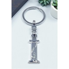 Biuti Gümüş Renkli Metal I Harfi Anahtarlık