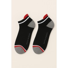 Erkek Havlu Taban Step Çorap Siyah