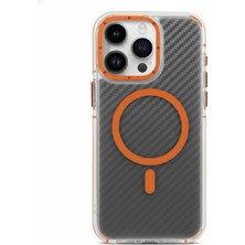 Sidens Store iphone 16 M-Carbon Turuncu Magsafe Gri Kılıf