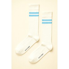 Katia & Bony Unisex Çizgi Desenli Ribanalı Soket Çorap