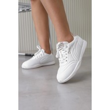 DV155  Model 2 cm Tabanlı Yeni Sezon Spor Ayakkabı Beyaz