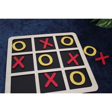 Empressco Siyah Ahşap x ve O Oyunu, Çocuklar Için Eğlenceli ve Güvenli Oyun Seti