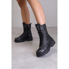 IN875  Model 3 cm Tabanlı Yeni Sezon Postal Bot Sıyah