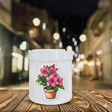 Sartre Art Saksıdaki Çiçeğim Baskılı Porselen Söndür-At Kokusuz Küllük Kül Tablası