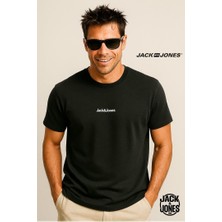 Jack & Jones Jjmıne Logolu Sırtı Baskılı Siyah Erkek Tişört 12278513