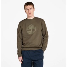 Timberland Kennebec Rıver Tree Logo Crew Neck Sweat Erkek Haki Sweatshirt TB0A2BJ8A581