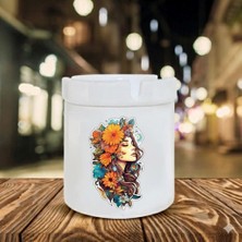 Sartre Art Güzel Kadın Baskılı Porselen Söndür-At Kokusuz Küllük Kül Tablası