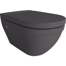 Bocchı Taormina Asma Klozet Mat Antrasit Kapak Hariç 1012-020-0128