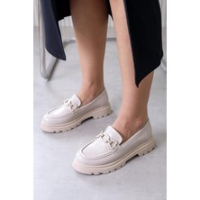 Lois Model 3 cm Tabanlı Yeni Sezon Loafer Ayakkabı Ten.kırısık