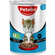 Peteko 12 Adet Jöleli Parça Etli Yetişkin Kedi Yaş Maması Balıklı