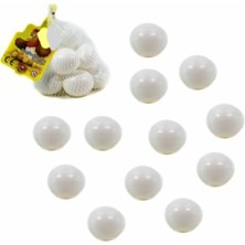 Empressco Beyaz 12'li Oyuncak Yumurta, 6 Cm, Fileli Set