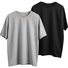 Triya Wear Studio 2'li Unisex Basic Tshirt