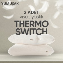 Pillow Market Termoswitch Visko Yastık [hava Kanallı] Isı Dengeleyici Lüks Tombul Ortopedik Uyku Yastığı 2 Adet