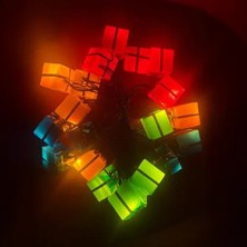 Ett 4m 20 LED Pilli Hediye Kutusu Figürlü Lamba