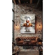 Özkacar Group Chef Şef Tavuk Restorant  Ev Duvar Salon Ofis Dükkan Dekarasyon Kanvas Tablo
