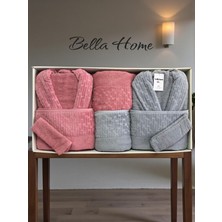 Bella Home 8 Parça Su Yolu Aile Bornoz Seti