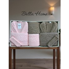Bella Home 8 Parça Su Yolu Aile Bornoz Seti