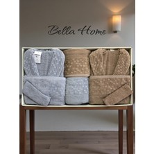 Bella Home 8 Parça Su Yolu Aile Bornoz Seti
