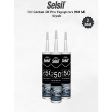 Selsil Poliüretan Mastik Siyah 280 Ml. - 3 Adet
