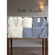 Bella Home 8 Parça Su Yolu Aile Bornoz Seti