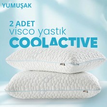 Pillow Market Cool Active Visko Yastık [hava Kanallı] Isı Dengeleyici Terleme Önleyici Konforlu Yastık 2 Adet