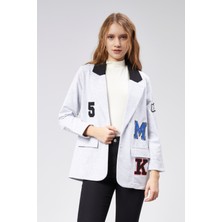 The Fancy Kadın Nakışlı Örme Kumaş Ceket