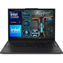 Lenovo Thinkpad T16 G4 Ultra 7 255U 16GB 512GB SSD 16" Wuxga Freedos Notebook 21QFS2BHTX