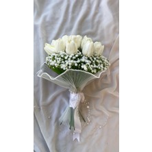 Zb Flowers Gelin Buketi Gelin Çiçeği Islak Lale Nikah Çiçeği El Buketi