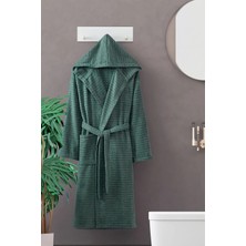 Hrnzafer Tekstil Pamuklu Doğa Kapüşonlu Bornoz