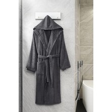 Hrnzafer Tekstil Pamuklu Doğa Kapüşonlu Bornoz