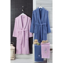 Hrnzafer Tekstil Unisex Pamuklu 4'lü Bornoz & Havlu Seti – Yumuşak, Emici