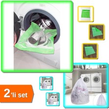Hereveoyuncak Yeşil Fermuarlı Ayakkabı Yıkama Filesi + Çamaşır Yıkama Filesi Battal Boy - 2li Set Z5X6U5