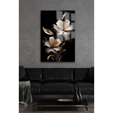 Açan Işık Saçan Çiçek Cam Tablo Ultra Canlı Renkli Kırılmaz Cam Tablo Ev Hediyesi Ofis Hediyesi