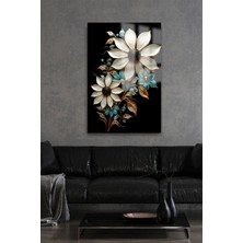 Açan Işık Saçan Çiçek Cam Tablo Ultra Canlı Renkli Kırılmaz Cam Tablo Ev Hediyesi Ofis Hediyesi