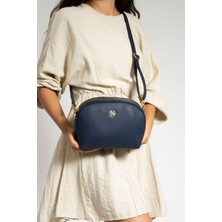 Çanta Trend Sanmorris Kadın Çapraz Askılı 3 Gözlü Çift Metal Fermuarlı Gold Aksesuar Omuz Çantası