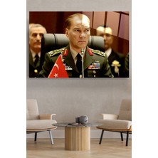Atatürk Portresi - Yapay Zeka Tasarımlı Cam Tablo, Dekoratif Cam Tablo