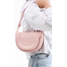 Çanta Trend *sakura Model Toz Pembe Gold Detaylı 2 Askılı Kadın El ve Omuz Çantası