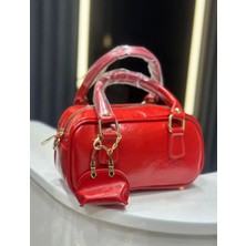 Çanta Trend *** Kadın Şık Tasarımlı Kırmızı El ve Omuz Çantası