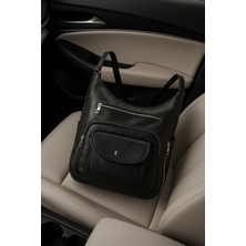 Çanta Trend Yumuşak Suni Deri Siyah El Omuz ve Sırt Kullanımına Uygun Kadın Çanta